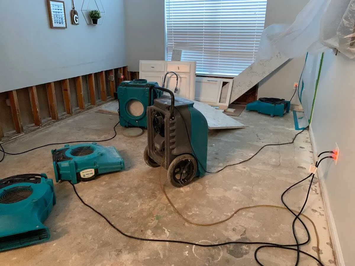Dehumidifier in flood-cut room for Water Extraction & Removal in New Gloucester